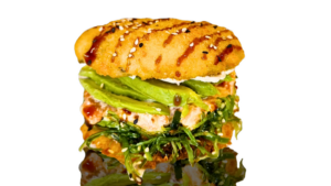 723. Sushi Burger su rausvojo tuno file